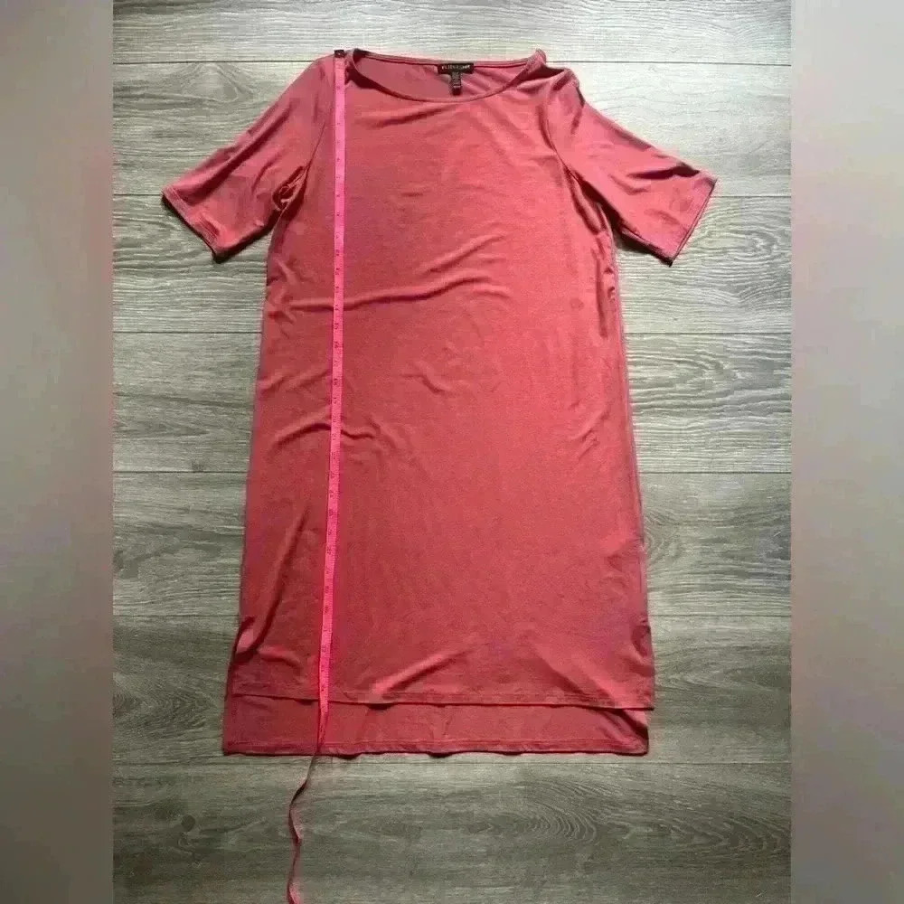 Eileen Fisher Tencel Mauve Relaxed Fit Short Sleeve Dress Size XS - Picture 6 of 7